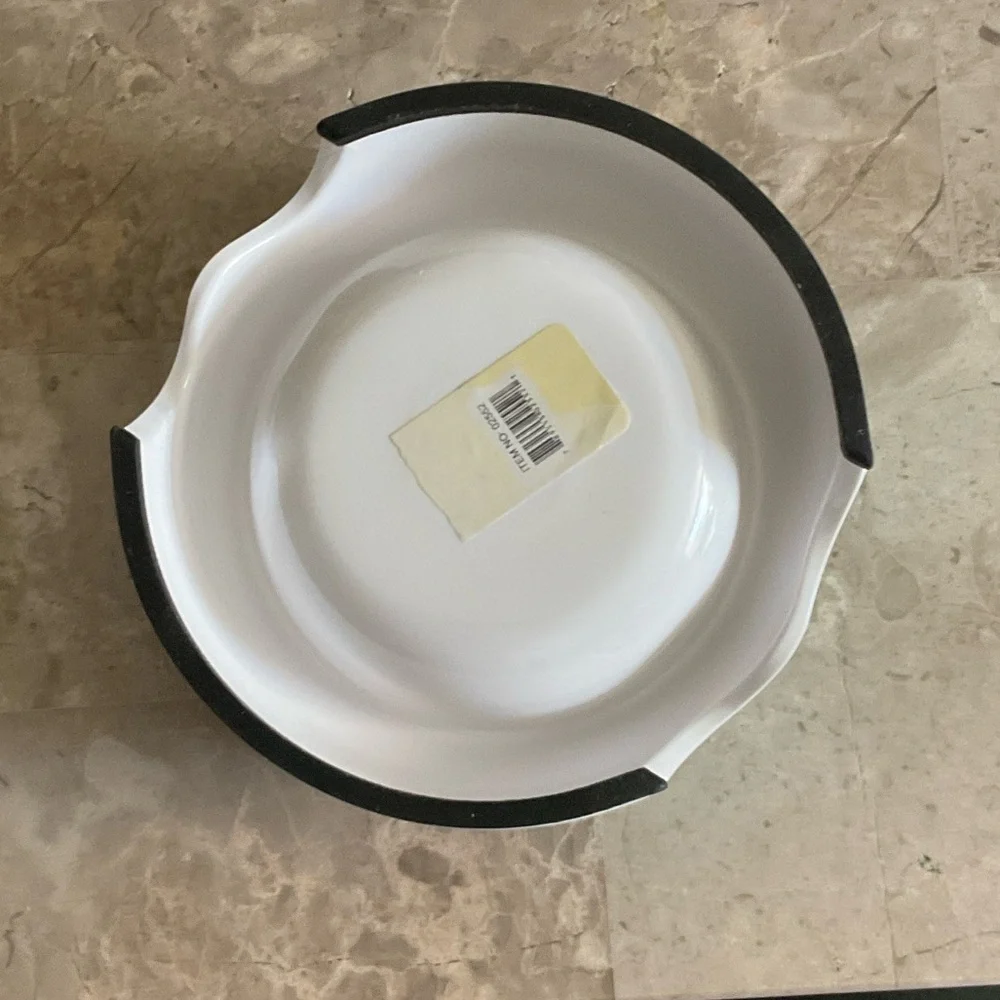 Stainless Steel Pet Bowl with Marble Design